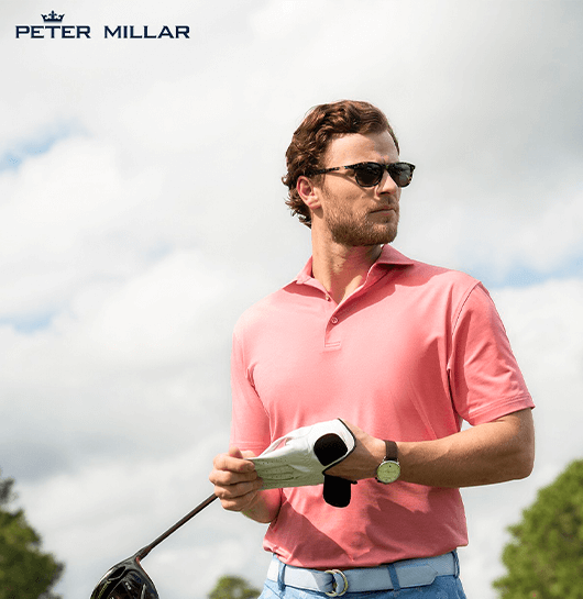 man wearing a comfortable polo while golfing springfield illinois
